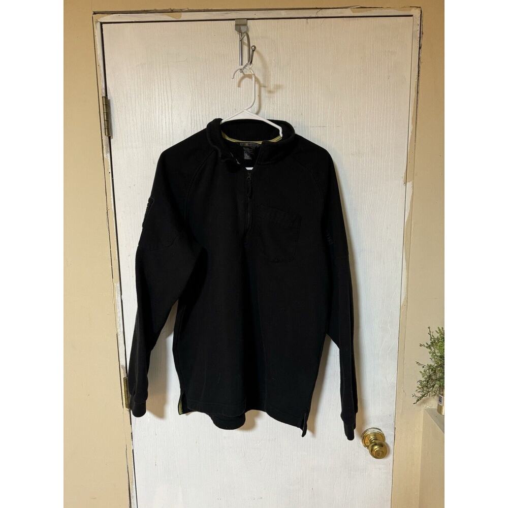 Black 5.11 Tactical Quarter Zip Sweatshirt Size Large
